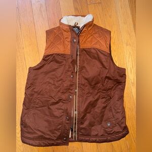 Women’s Kuhl Celeste Lined Cream and Brown Fleece Vest